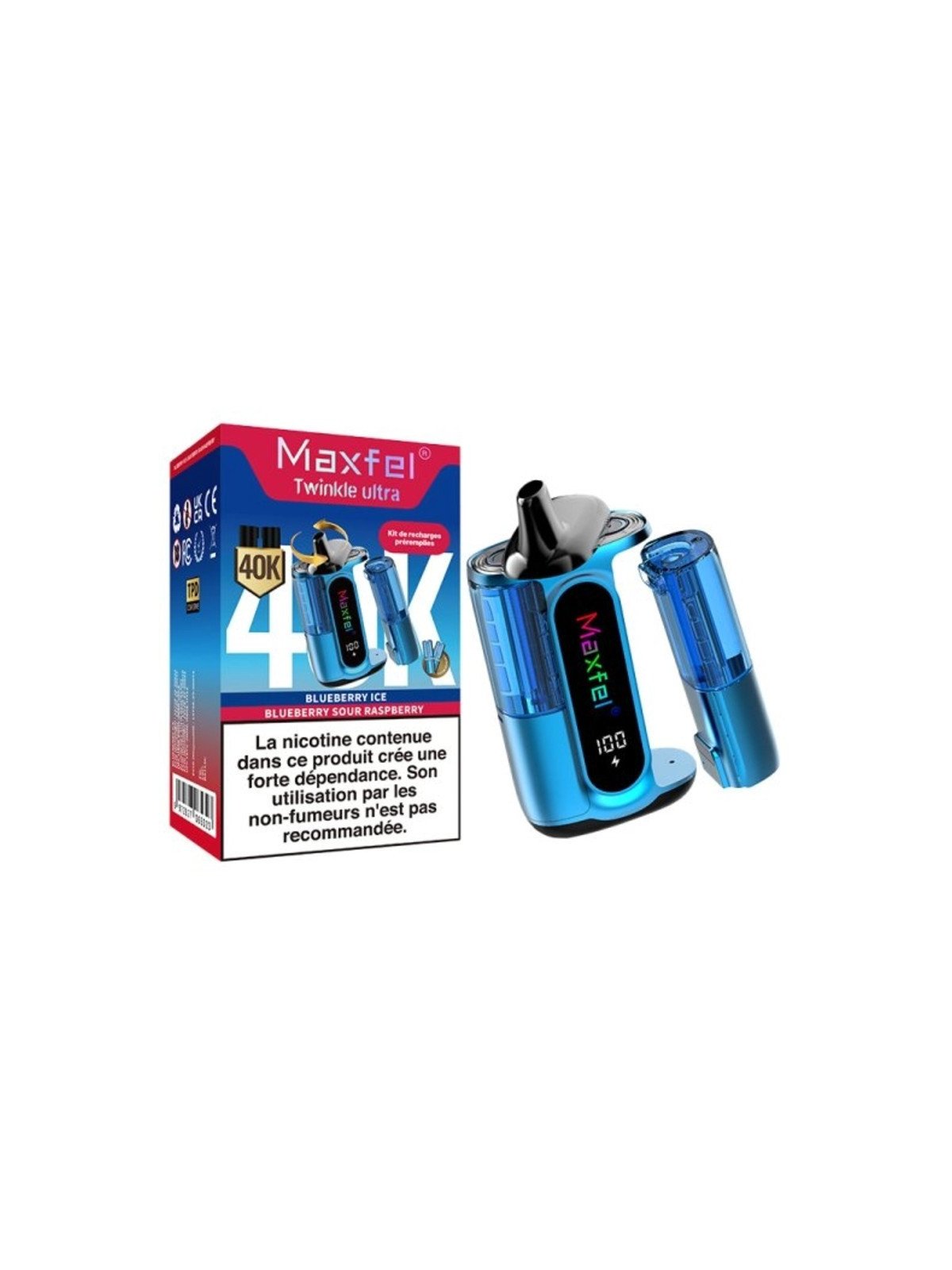 MAXFEL Twinkle Ultra 40K | Puff Rechargeable Double Saveur